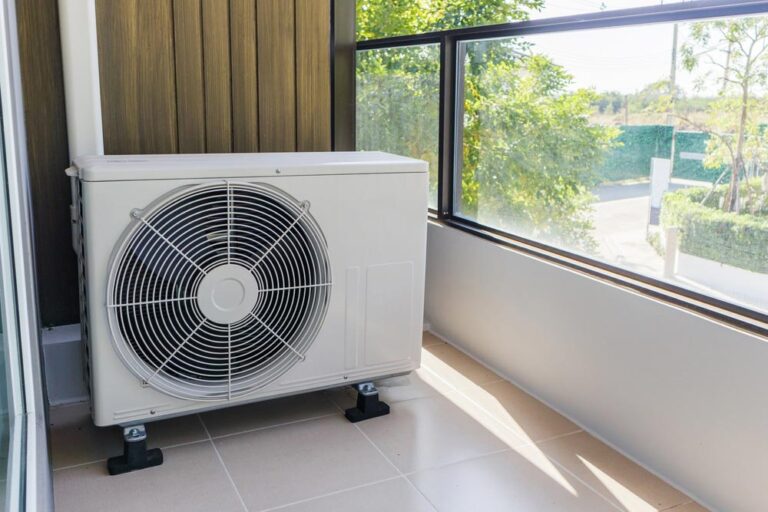 Residential Air Conditioner in the balcony